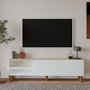 Hanah Home Soporte para TV River Blanco y Roble Zafiro